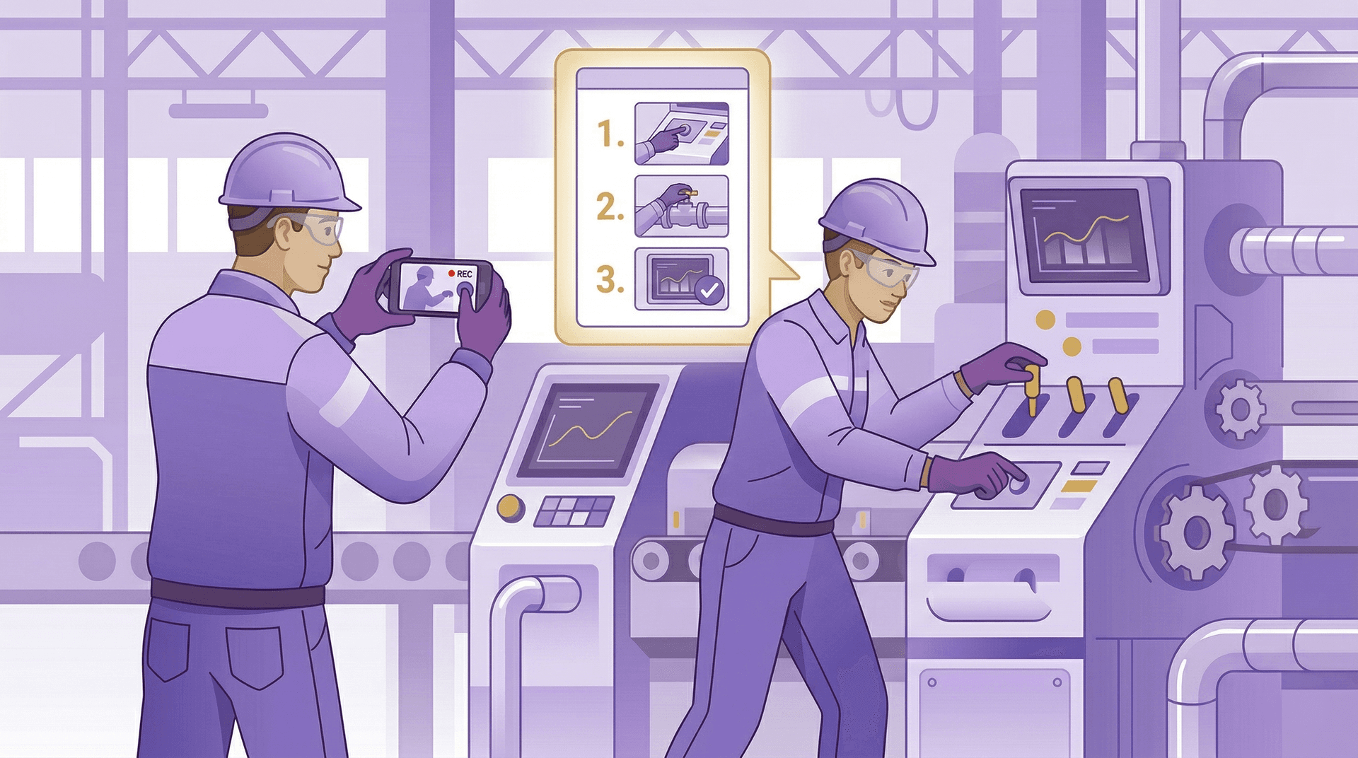 Was ist eine SOP: Strukturierte Arbeitsanweisung mit Schritt-für-Schritt-Bildern aus einem Industrieprozess